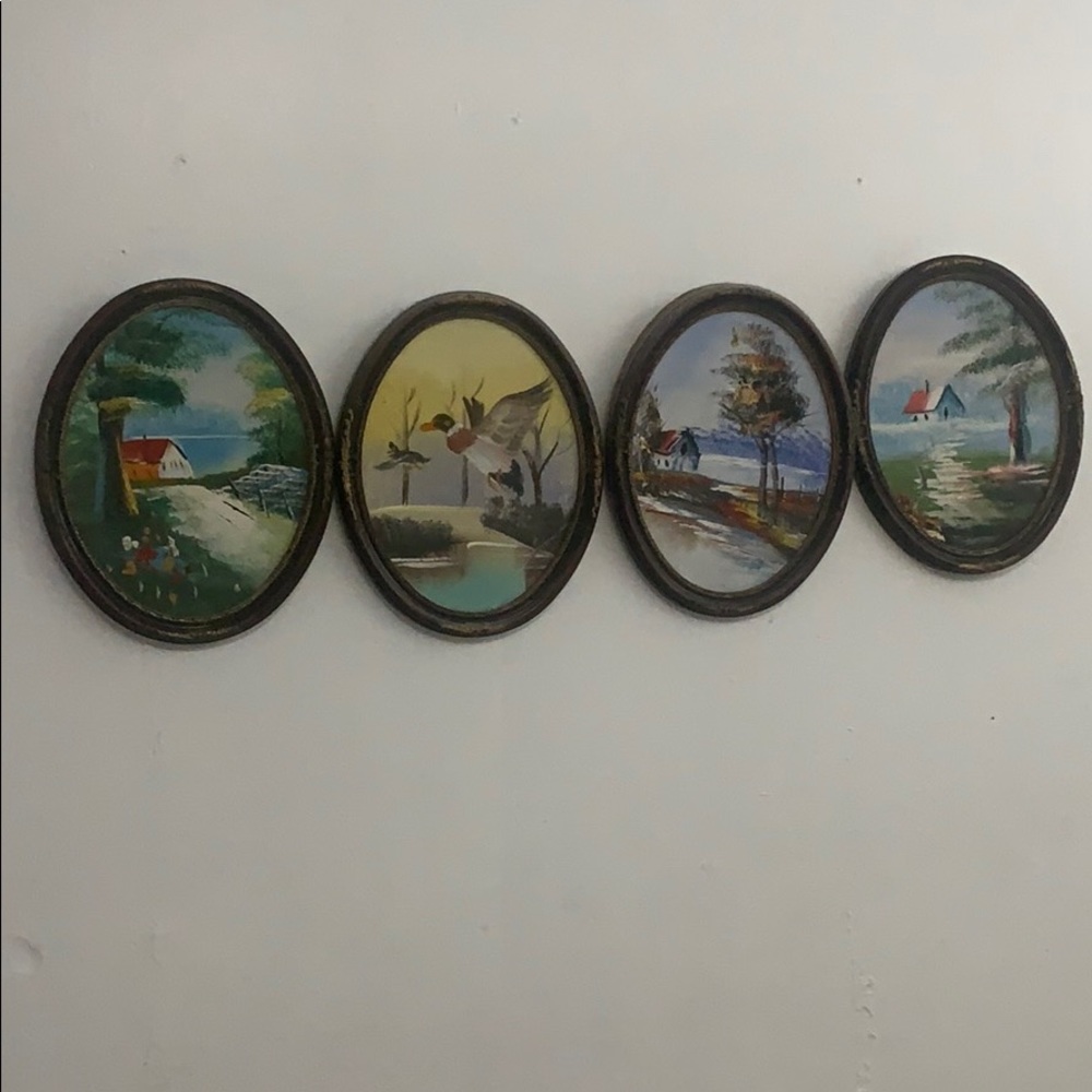 Painting On Wood 🪵 Set Of 4 For OnLy 1 Price